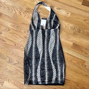 [6] Parisian sequence halter dress